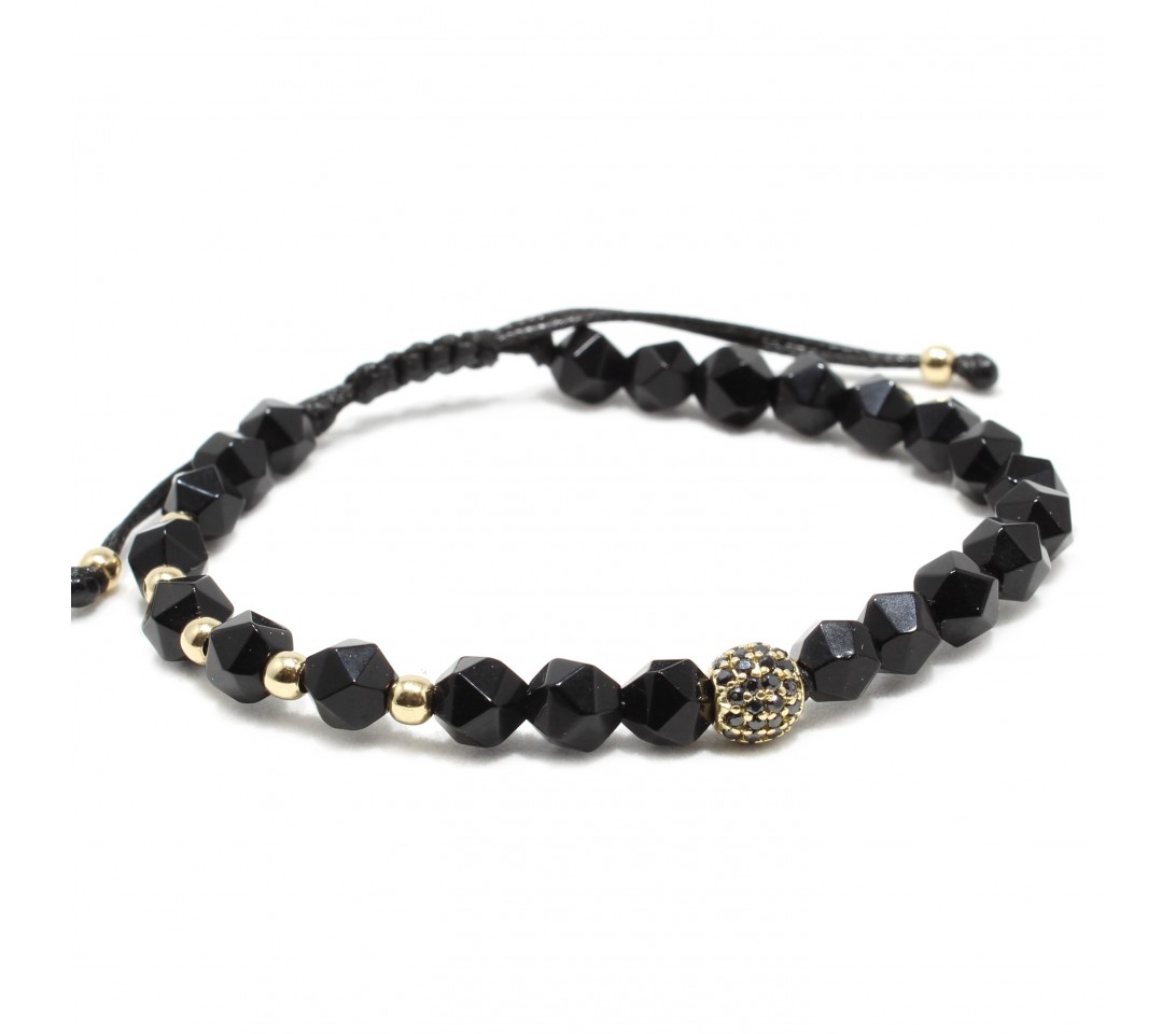 Bratara Zaria, pietre naturale Onix si Aur 14K