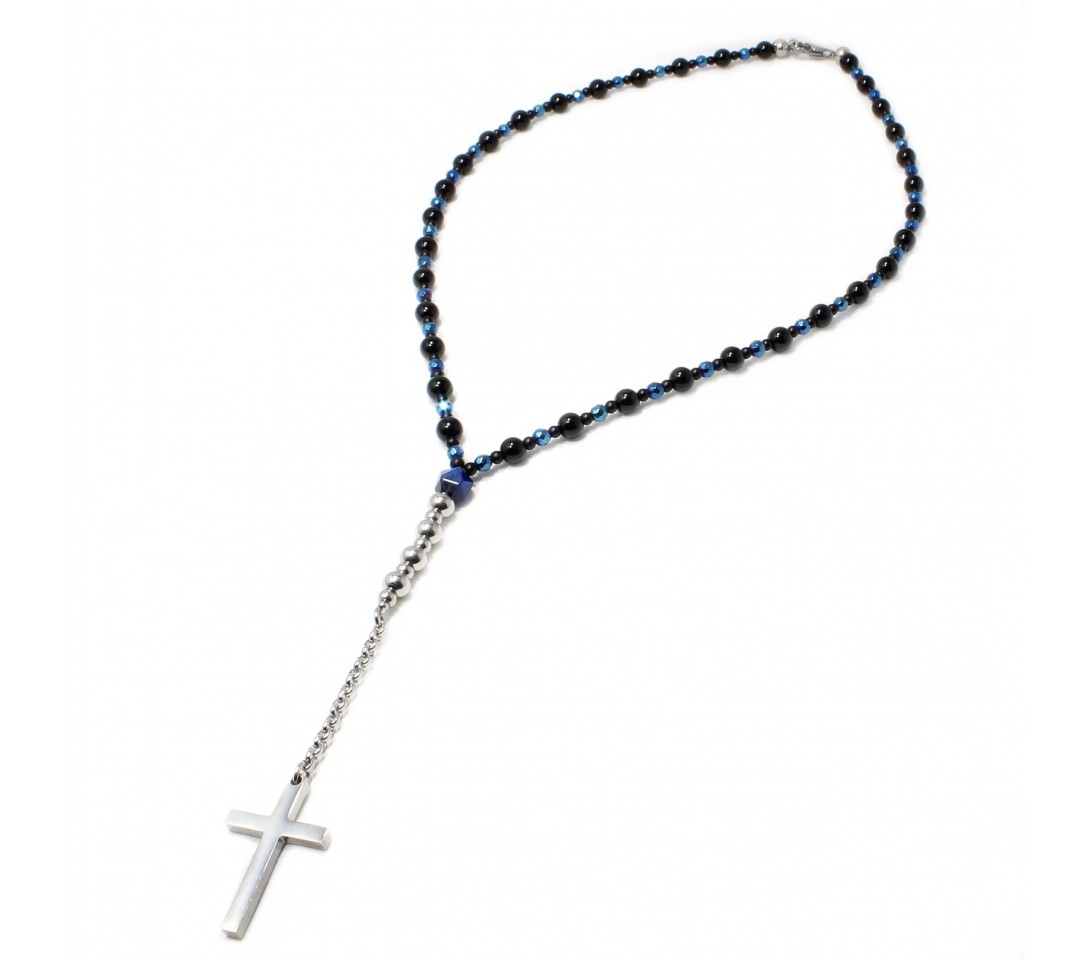 Lant Rozariu Urban Style Blue Hematite