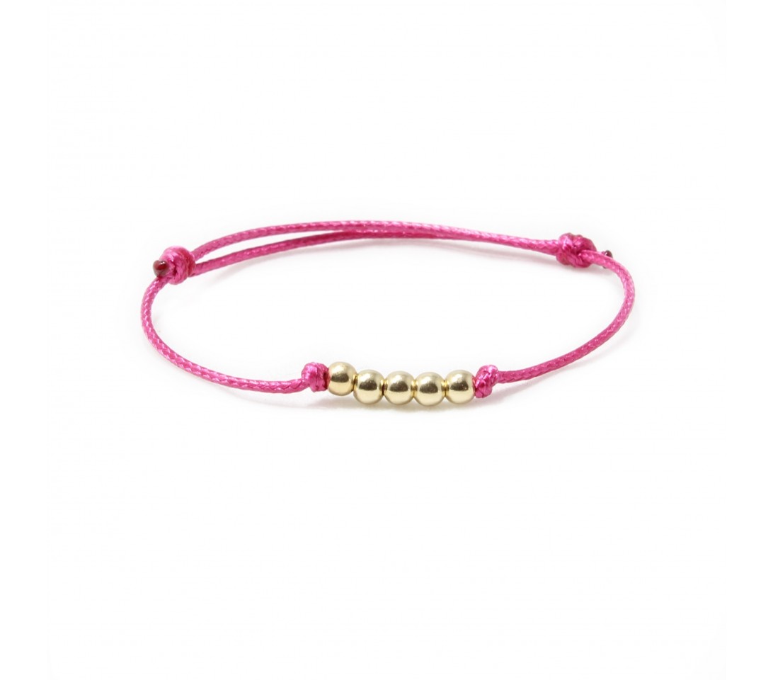 Bratara Baby Girl Pink, bilute din Aur 14k