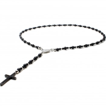 Lant Rozariu Damasc, pietre naturale semipretioase si otel inoxidabil