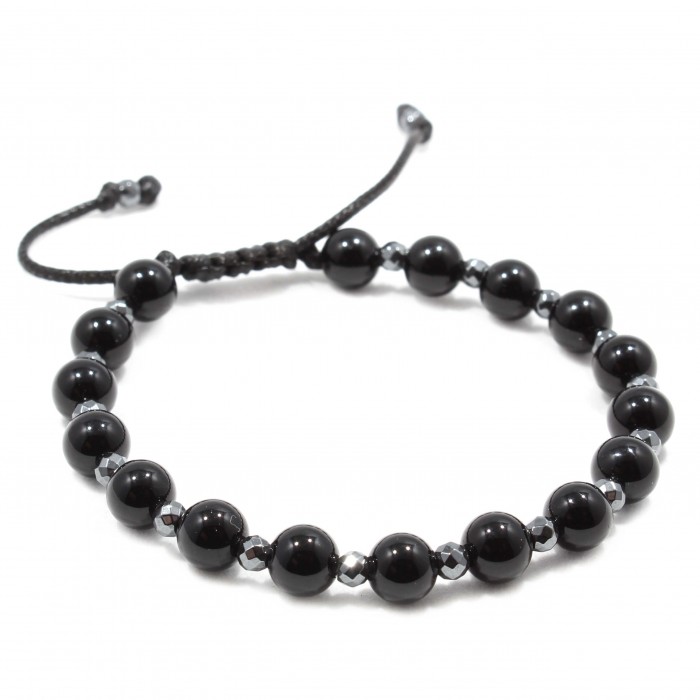 Bratara Lemberg, pietre naturale Agate si Hematite