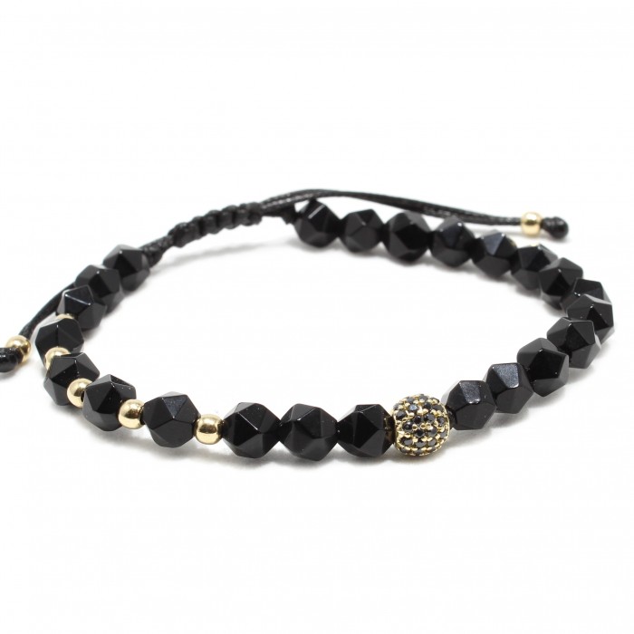 Bratara Zaria, pietre naturale Onix si Aur 14K