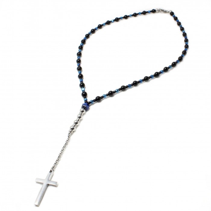 Lant Rozariu Urban Style Blue Hematite