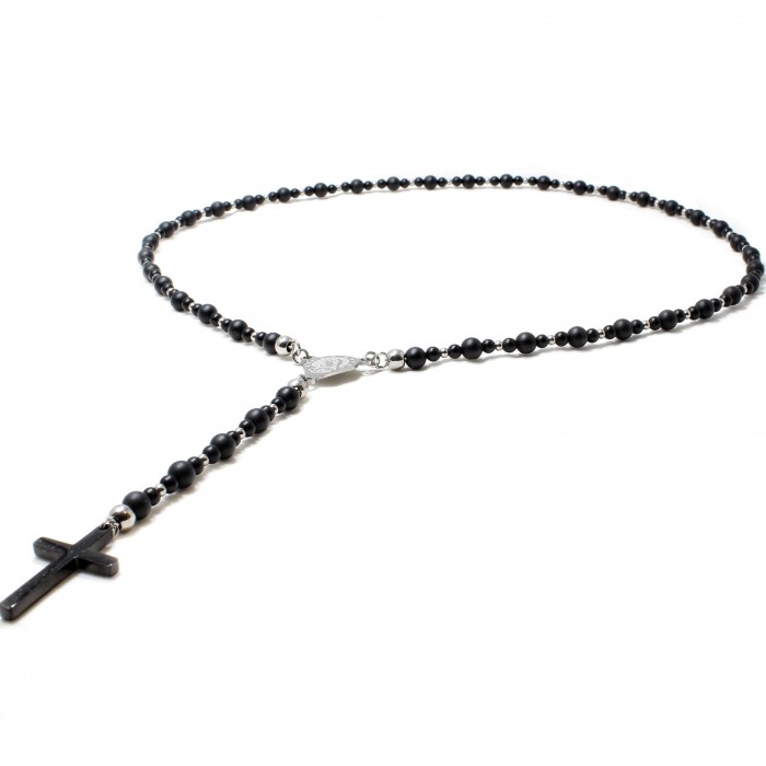 Lant Rozariu Damasc, pietre naturale semipretioase si otel inoxidabil