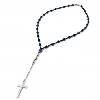 Lant Rozariu Urban Style Blue Hematite